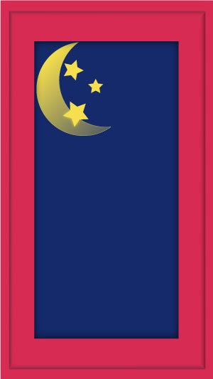 Template mit Wettersymbol, Mond und Sterne