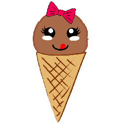 Kawaii Eis im Hörnchen