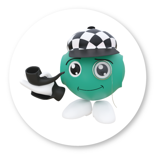 lustiger doodle Sticker im Sherlock Holmes Stil